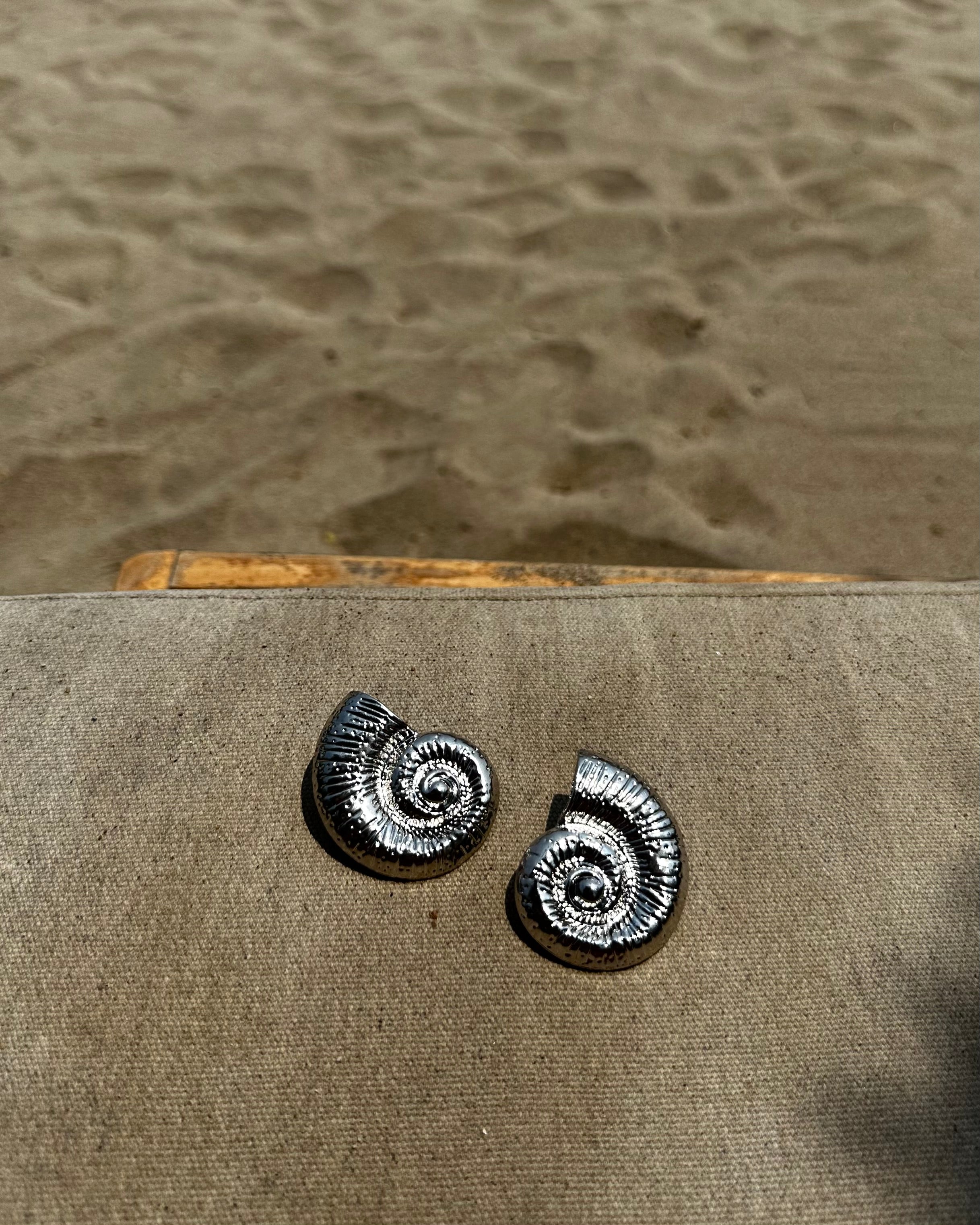 Silver Caracol Earrings